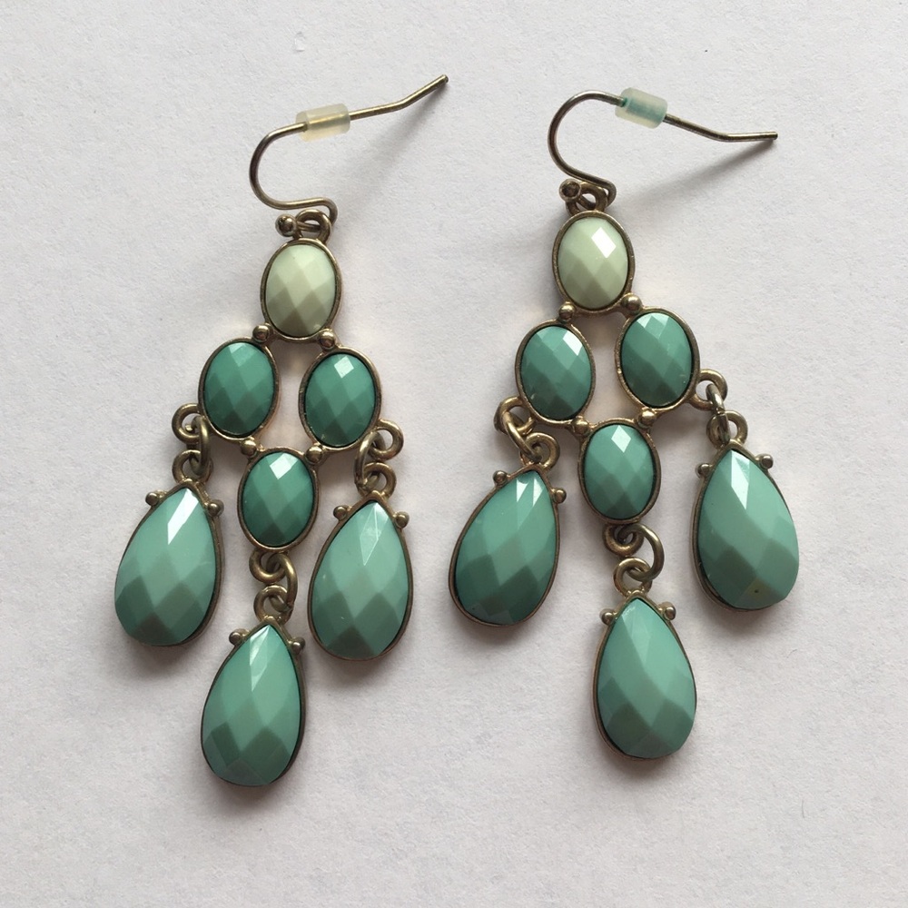 Green Chandelier Earrings
